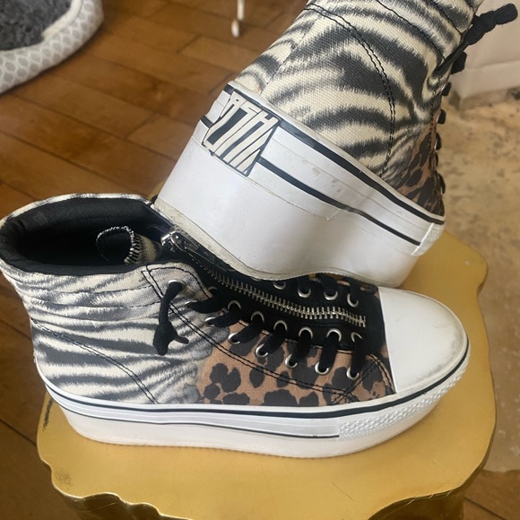 Platform Animal Print Ash Sneaker - Picture 4 of 5